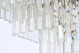 Sydney 34 inch square crystal chandelier in satin gold