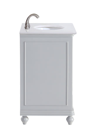 30 inch Single Bathroom vanity in Light Grey with ivory white engineered marble