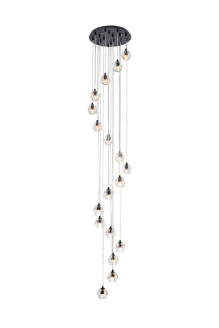 Eren 18 lights Black pendant