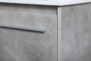 30 inch  Single Bathroom Floating Vanity in Concrete Grey