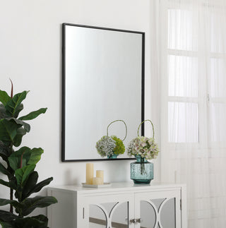 Metal frame rectangle mirror 27 inch in Black