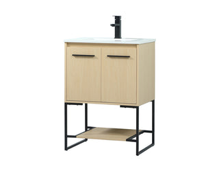 24 inch Single bathroom vanity in maple