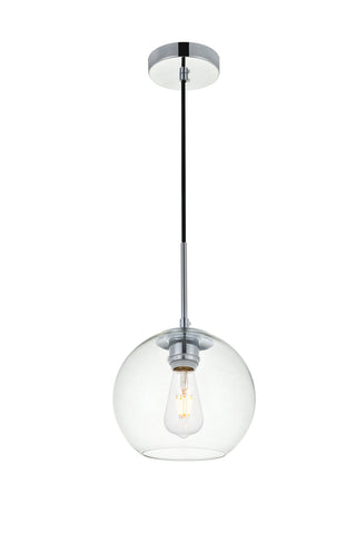 Baxter 1 Light Chrome Pendant With Clear Glass