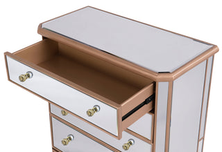 5 Drawer Cabinet 33 in. x 16 in. x 49 in. in Gold paint