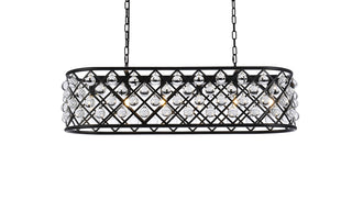 Madison 6 light Matte Black Chandelier Clear Royal Cut Crystal