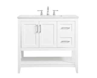 36 inch Single Bathroom Vanity in White