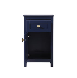 18 Inch Wide Bathroom Storage Freedstanding Cabinet In Blue