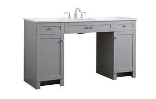 60 Inch ADA Compliant Bathroom Vanity In Grey