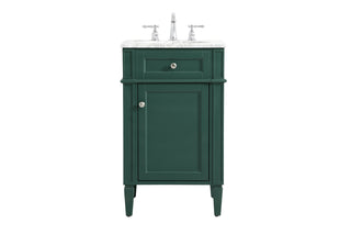 21 inch Single bathroom vanity in green