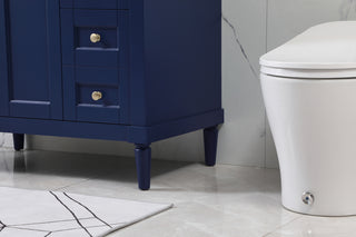 36 inch Single bathroom vanity in blue