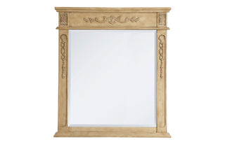 Wood frame mirror 32 inch x 36 inch in Antique Beige