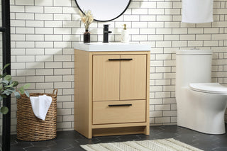 24 inch Single bathroom vanity in Maple