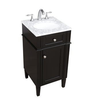 18 inch Single bathroom vanity in Black