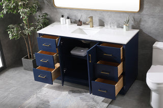 60 Inch SIngle Bathroom Vanity In Blue