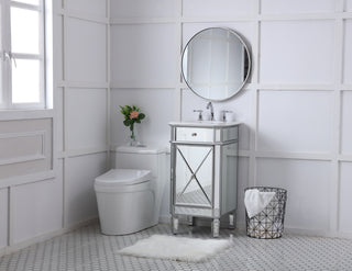 19 in. Single Bathroom Vanity set in antique silver