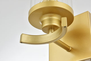 Saanvi 1 light Brass and Clear Bath Sconce