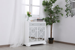 32 in. mirrored cabinet in white