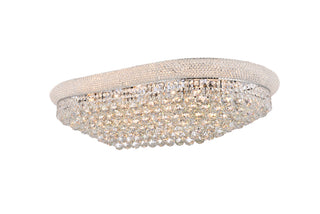 Primo 24 light Chrome Flush Mount Clear Royal Cut Crystal