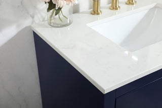 30 inch Single bathroom vanity in blue
