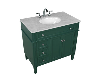 36 inch Single bathroom vanity in green