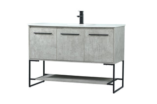 48 inch Single bathroom vanity in concrete grey