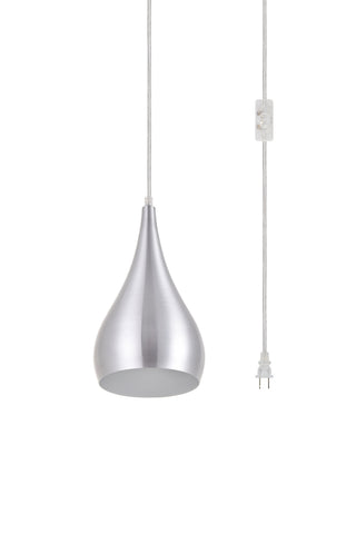 Nora 1 Light Burnished nickel plug-in pendant