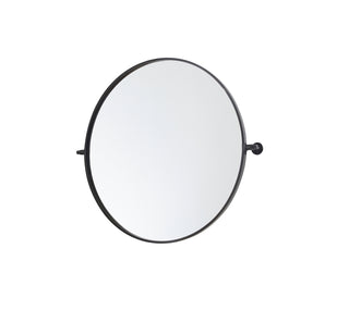 Round pivot mirror 30 inch in black