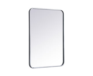 Soft corner metal rectangular mirror 22x30 inch in Silver