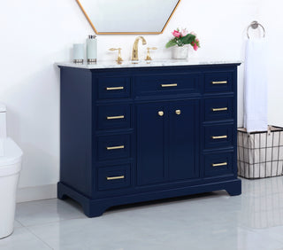 42 inch Single bathroom vanity in Blue