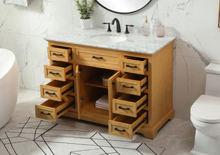 48 inch Single bathroom vanity in natural wood