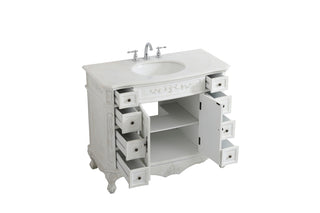 42 inch Single Bathroom Vanity in Antique White