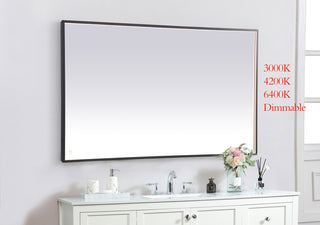 Pier 36x60 inch LED mirror with adjustable color temperature 3000K/4200K/6400K in black