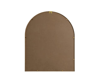 Metal Frame Arch Mirror 30x36 Inch in Brass