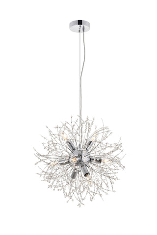 Flores 8 light Chrome Pendant