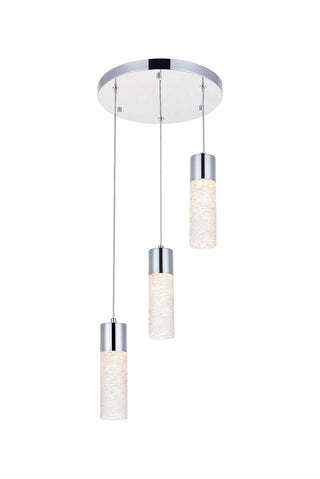 Constellation 3 light Chrome LED Pendant