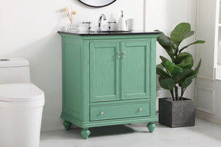 30 inch Single bathroom vanity in vintage mint