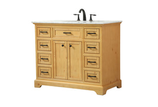 42 inch Single bathroom vanity in natural wood