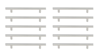Quinn 6-5/16" Center to Center Brushed Nickel Bar Pull Multipack (set of 10)