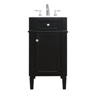 18 inch Single bathroom vanity in Black