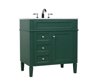 32 inch Single bathroom vanity in green