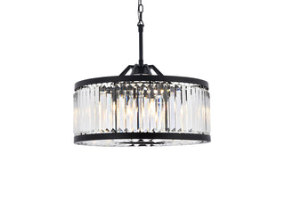 Chelsea 8 light Matte Black Chandelier Clear Royal Cut Crystal