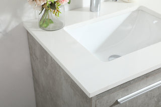 24 inch Single bathroom vanity in concrete grey