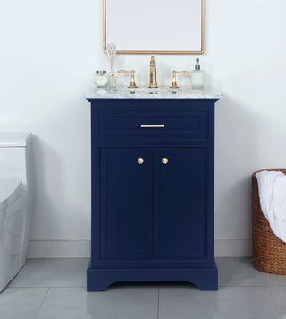 24 inch Single bathroom vanity in Blue