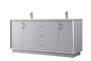 72 Inch Double Bathroom Vanity In Grey