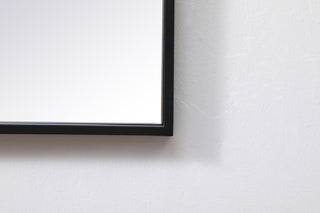 Metal Frame Square Mirror 24 inch in Black