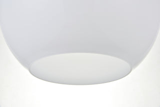 Baxter 1 Light Black Pendant With Frosted White Glass