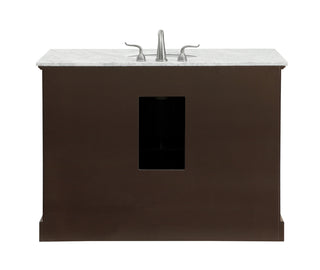 48 In. Single Bathroom Vanity Set In Teak