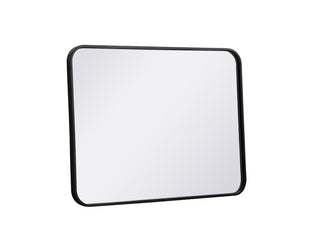 Soft corner metal rectangular mirror 22x30 inch in Black