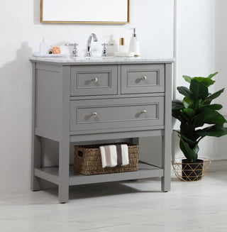 30 in. Single bathroom vanity set in Grey