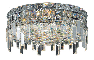 Maxime 4 light Chrome Flush Mount Clear Royal Cut Crystal